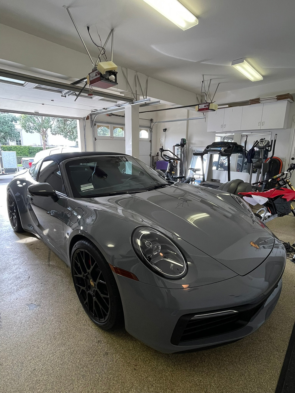 Garage bay tinting job, business and garage window film Kauai